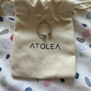 ATOLEA tarnish-resistant silver mermaid seashell ring